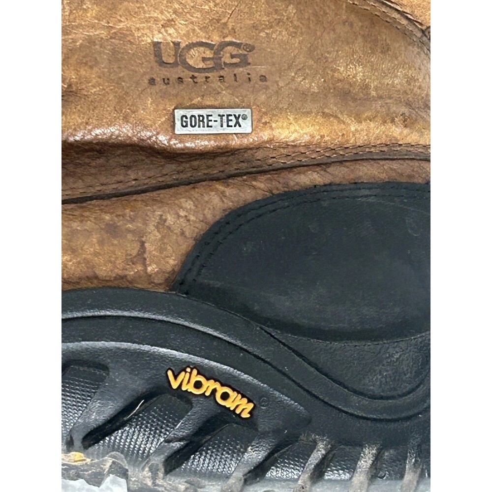 UGG Adirondack Boot Tall III Womens 8 Chestnut Vibram Leather Gortex Sheepskin - Picture 9 of 16